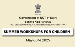 Applications invited from Delhi based professionals to conduct, direct & co-ordinate workshops for children.